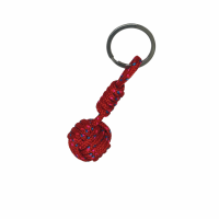 Porte cles pomme de touline rouge bleu rose 6 