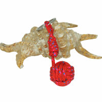 Porte cles pomme de touline rouge bleu rose 8 