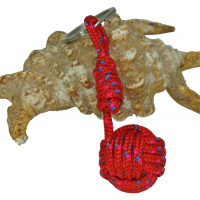 Porte cles pomme de touline rouge bleu rose 8 1 