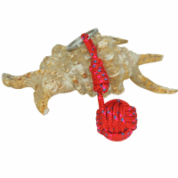 Porte cles pomme de touline rouge bleu rose 9 