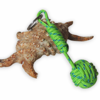 Porte cles pomme de touline vert et bleu 2 1