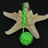 Porte cles pomme de touline vert et bleu 3 1