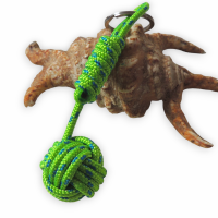 Porte cles pomme de touline vert et bleu 3 1
