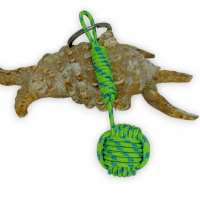 Porte cles pomme de touline vert et bleu 4 