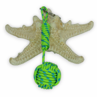 Porte cles pomme de touline vert et bleu 6 