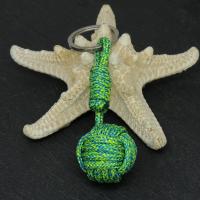 Porte cles pomme de touline verte et bleu 2 