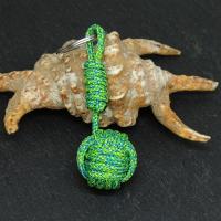 Porte cles pomme de touline verte et bleu 5 