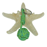 Porte cles pomme de touline verte et bleu 7 