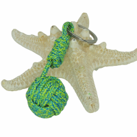 Porte cles pomme de touline verte et bleu 8 
