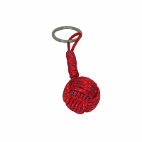 Porte cles pommede touline 6 rangs rouge bleu et rose 2 