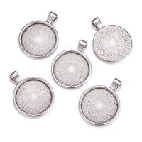 Support cabochon argente pendentif 25mm 1 