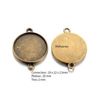Support cabochon connecteur 20 mm mesure
